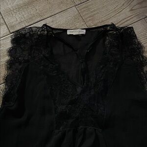 Lovesick Sheer Black Lace Chemise